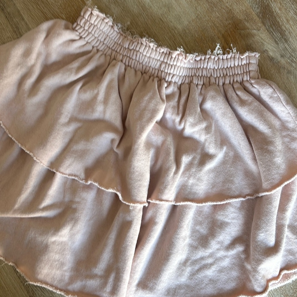 AERIE Light pink cotton fleece skirt